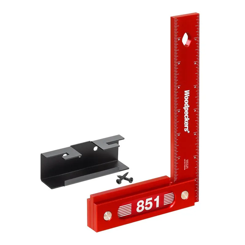 Laatste kans - Woodpeckers Precisie winkelhaak 90 graden 200 mm lang Metrisch met Rack-It